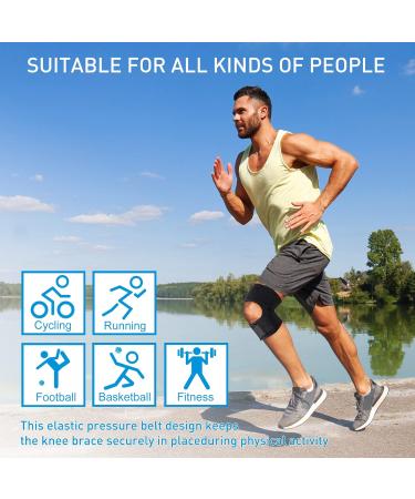HUETIDE Patella Tendon Knee Strap - Adjustable Knee Brace for Men and Women - Pain Relief for Arthritis, Meniscus Tear, Joint Pain - Ideal for Running, Walking, Tennis - Size Medium - Buy Online on GoSupps.com