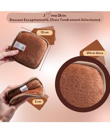 6 Washable Reusable Makeup Remover Pads - Microfibre Square Cleansing and Exfoliating Facial Skin Wipes - Replaces Cotton Clothes Free Scrunchie and Headband - Nude - Buy Online on GoSupps.com