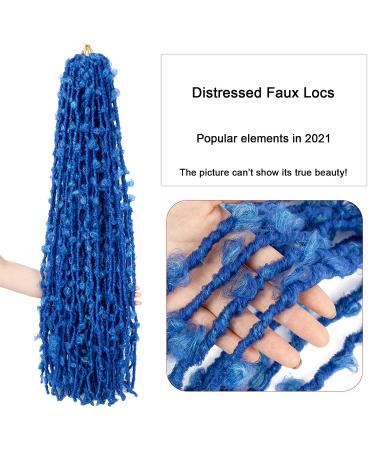 Blue Butterfly Locs Crochet Hair 36 Inch for Black Women - 5 Pack Faux Locs Crochet Braids - Buy Online on GoSupps.com