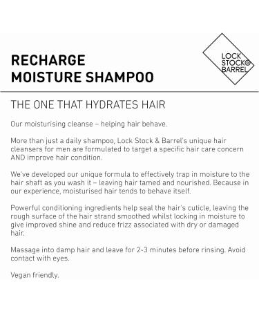 Lock Stock & Barrel Recharge Moisture Shampoo 1000ml for Men - Buy Online on GoSupps.com