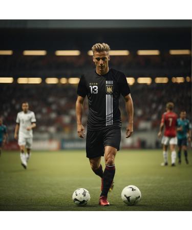Buy De Fanshop Germany Jersey 2024 for Kids & Young Men | Black Football Shirt Set with Custom Name | Perfect Original Gift - Buy Online on GoSupps.com