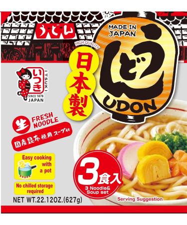 Itsuki Fresh Udon Noodles With Soup Stock 3p 630G - Buy Online on GoSupps.com
