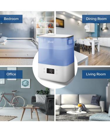 LEVOIT 6L Large Tank Top-Fill Cool Mist Humidifier for Bedroom with Smart App & Alexa Control - Essential Oil Diffuser - 60H Runtime - Blue - Buy Online on GoSupps.com