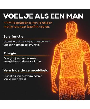 VM Sverige AB 4 HIM TestoBalance Testosterone Supplements for Men with Zinc LArginine Vitamin D3 and Fenugreek for Energy Muscle Function and a Normal Testosterone Level - Buy Online on GoSupps.com