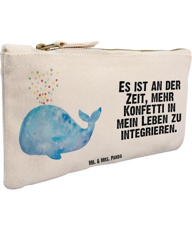 Mr. & Mrs. Panda Small Makeup Bag - Wal Confetti Design | Perfect Gift for Eco-Lovers & Sea Animal Fans | Shop Internationally - Buy Online on GoSupps.com