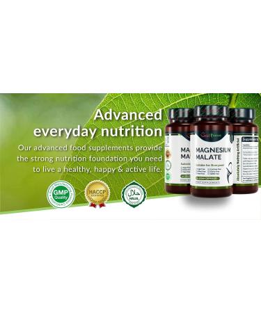 Premium Grade Natural Magnesium Malate 1000mg Vegan Capsules - Ideal Strength - Buy Online on GoSupps.com