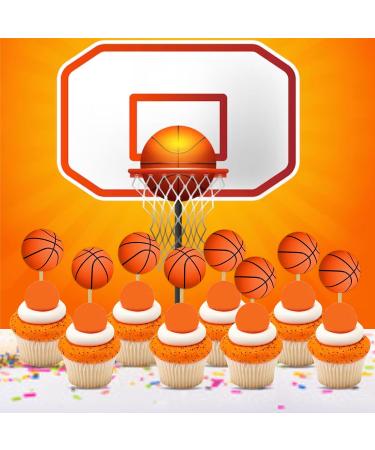 Seyal 50 Pcs Basketball Cupcake Topper for Party Sports Theme Party Cupcake Decorations Basketball cake decorations Basketball Birthday Party Slam Dunk Party March Madness - Buy Online on GoSupps.com