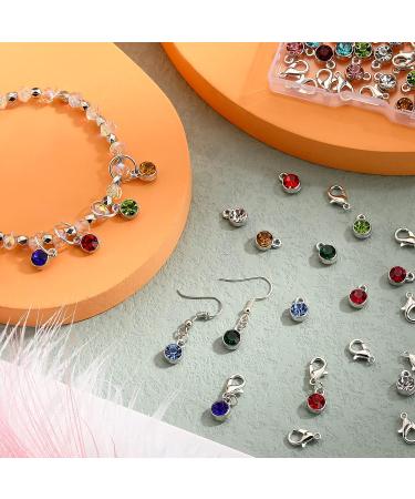 120-Piece Birthstone, Flower, and Bling Charms Set for Jewelry Making - 12 Colors - Buy Online on GoSupps.com