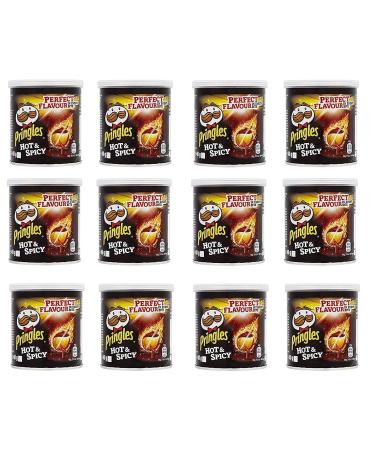 Pringles Pringles Perfect Flavour Hot & Spicy Patatine Potato Chips 40 g (Pack of 12)