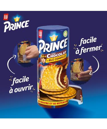 Prince de Lu Chocolat - Chocolate Flavor Filled Biscuit - Whole Wheat - Ideal for Snacks - Pack of 12 Packs of 300 g - Buy Online on GoSupps.com