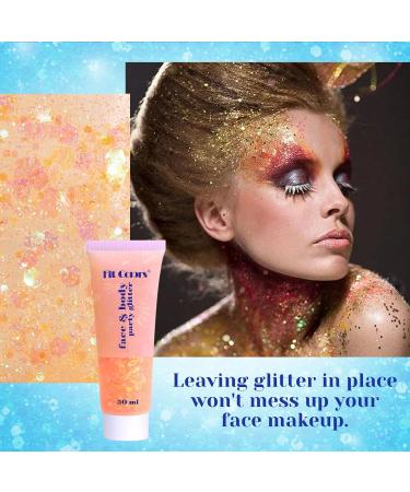 Body Glitter Gel 50ml - Orange Festival Makeup & Cosmetic Accessories | Best Glitter for Parties DIY Nails & Lips - Buy Online on GoSupps.com