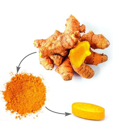 High Strength Turmeric Tablets 20,000mg (500mg Extract) | 95% Curcumin | 60 Vegan Tablets | 2 Months Supply | UK Made - Buy Online on GoSupps.com