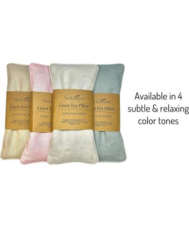 SacksyThyme Organic Lavender Eye Pillow - Yoga & Stress Relief - Made in USA - Microwave Heating Pad & Cool Compress - Buy Online on GoSupps.com