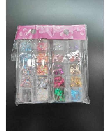 Buy 24 Boxes Holographic Nail Seedlettes | Kalolary Colorful Stars Confetti & Sequin Polish Flakes for DIY Manicure & Body Decor - International Shipping Available! - Buy Online on GoSupps.com