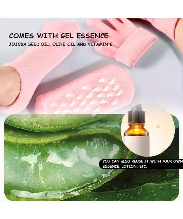 Moisturising Gloves and Socks for Dry Hands Spa Moisture Socks Foot Gel Spa Softens Cracked Silicone Foot Moisturiser Socks and Gloves for Hands Feet Overnight Hydrating Care - Buy Online on GoSupps.com