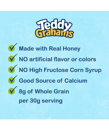 Teddy Grahams Honey Graham Snacks - 10 oz Boxes (Pack of 6) | HONEY Flavor - Buy Online on GoSupps.com