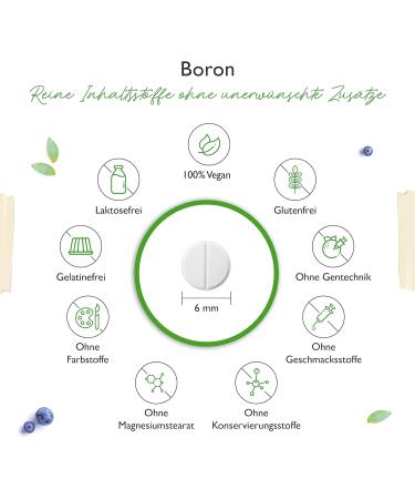 Vit4ever Boron 3 mg - 365 Vegan Tablets | Pure Boron Supplement Lab Tested High-Dose No Additives - Buy Online on GoSupps.com