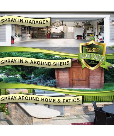 Natural Armor Lizard & Gecko Repellent Spray - 128 fl oz Gallon Ready to Use - Powerful Peppermint Formula Repels All Lizards & Geckos - Works Better Than Ultrasonic Devices - 1 Pack - Buy Online on GoSupps.com