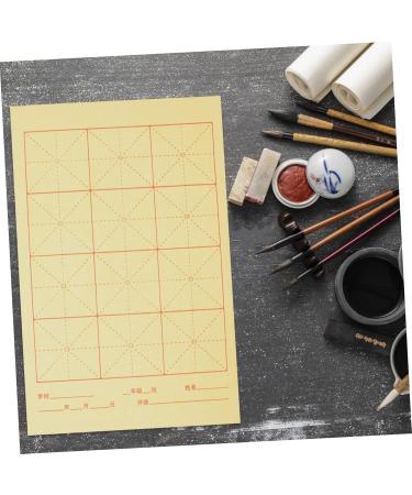 Lurrose 90 Sheets Grid Rice Paper Painting Paper Chinese Calligraphy Brush Writing Sumi Paper China - Buy Online on GoSupps.com