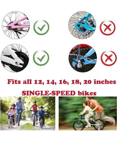DREAMWIN Bicycle Mute Training Wheels - Red, for 12-20 inch Single Speed Bikes - Buy Online on GoSupps.com