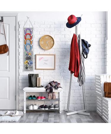 Headband Storage Holder Organizer with Clear Pockets - 2 Pack Gray Hair Accessory Hanging Rack - Buy Online on GoSupps.com
