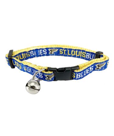 Pets First NHL Saint Louis Blues CAT Collar Adjustable Break-Away Collar for Cats with Licensed Team Name & Logo. Cute & Fashionable Hockey Sports Cat Collar with Metal Jingle Bell