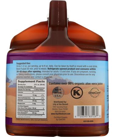 Lily of The Desert Preservative-Free Aloe Vera 1 gal - Pure and Organic - Buy Online on GoSupps.com