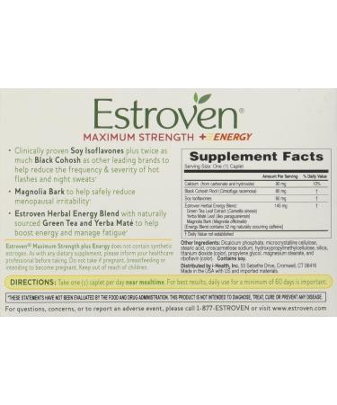 Estroven Maximum Strength - 120 Caplets | Support for Menopause Symptoms - Buy Online on GoSupps.com
