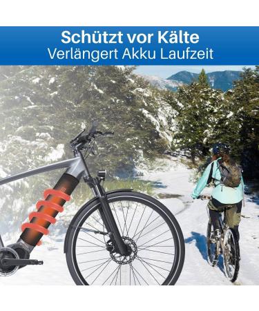 Hilo Sports E-Bike Battery Protective Cover - Thermo Shell for 28-42 cm Frames - Neoprene Protection Against Cold & Dirt - Blue - Buy Online on GoSupps.com