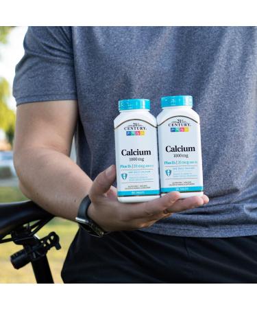 21st Century Calcium Plus D Tablets 1000 mg 90 Count Unflavored 90 Count (Pack of 1) - Buy Online on GoSupps.com