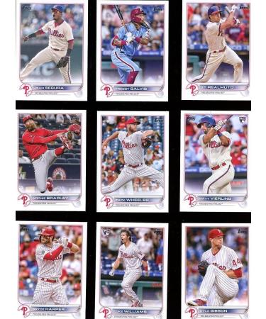 Philadelphia Phillies 2022 Topps Complete Mint Hand Collated 24 Card Team Set Featuring Bryce Harper and Rhys Hopkins Plus Rookie Cards and Others - Buy Online on GoSupps.com