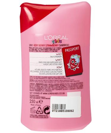 L'Or al Kids Extra Gentle 2in1 Shampoo - Very Berry Strawberry (250ml) - Buy Online on GoSupps.com
