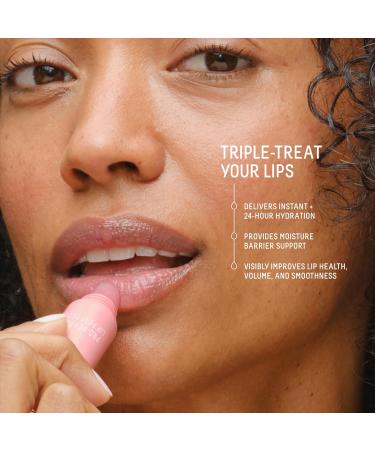 Biossance Pro-Peptide Lip Perfector Triple-Treat Vegan Lip Balm Deeply Hydrating with Pro-Peptides & Hyaluronic Acid Enhances Natural Lip Color Silky Glossy Finish in Blush Quartz Pink - Buy Online on GoSupps.com