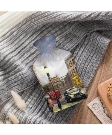 City Street Hot Water Bottle with Plush Cover - Hand Warmer for Adults & Kids | 26.5x15.3cm - International Shipping - Buy Online on GoSupps.com