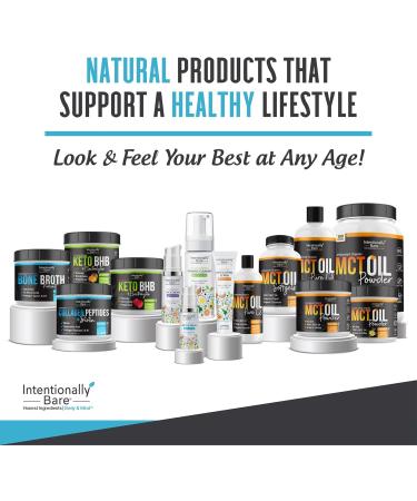 Intentionally Bare Collagen Peptides Biotin Hyaluronic Acid Vitamin C Zinc Keto Paleo - 10g Protein Zero Carbs - Grass-Fed Pasture Raised Dairy Free Unflavored - 40 Servings - Buy Online on GoSupps.com