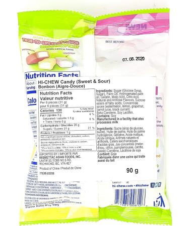 Morinaga Hi Chew Peg Bag Sweet & Sour Mix 90g (Pack of 3) - Buy Online on GoSupps.com
