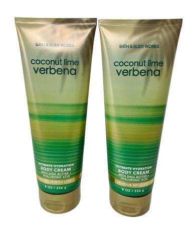 Bath & Body Works Coconut Lime Verbena Ultimate Hydration Body Cream 8 Ounces Pack of 2 - Buy Online on GoSupps.com