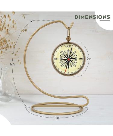 God is My Guide Brass Compass with Stand - Engraved Scripture Prayer Religious Gift - Perfect for Baptism, Confirmation, First Communion, Graduation - Buy Online on GoSupps.com