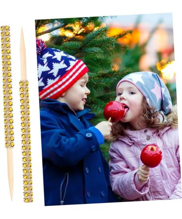 Zerodeko 1 Set Apple Stick Cake Lollipop Sticks Candy Skewers Festival Fruit Picks Stocking Stuffer Candy Dessert Sticks Halloween Candy Wrappers Shiny Candy Picks Chocolate Delicate Wood - Buy Online on GoSupps.com