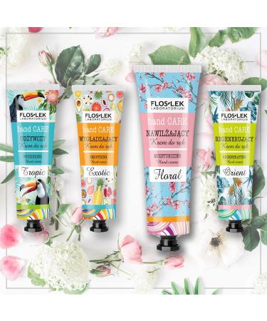 Floslek 50ml Moisturizing Hand Cream - Floral Hydrating & Regenerating for All Skin Types | Dermatologically Tested | Made in the EU - Buy Online on GoSupps.com