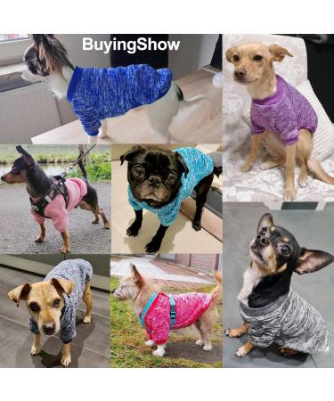 Hualisiji Dog Sweater for Small Dogs - Soft & Warm Knitting Sweater for Chihuahuas (2PCS Blue+Navy Blue Size S) - Ideal Elasticity & Easy Wear - Buy Online on GoSupps.com