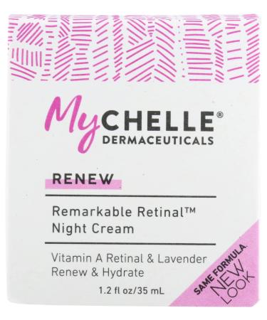 MyCHELLE Dermaceuticals Remarkable Renew Retinal Night Cream Vegan Cruelty Free Non GMO 1.2 Fluid Ounce (Pack of 1)