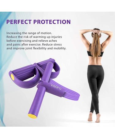 4-Tube Natural Latex Yoga Pedal Resistance Band - Purple - Buy Online on GoSupps.com