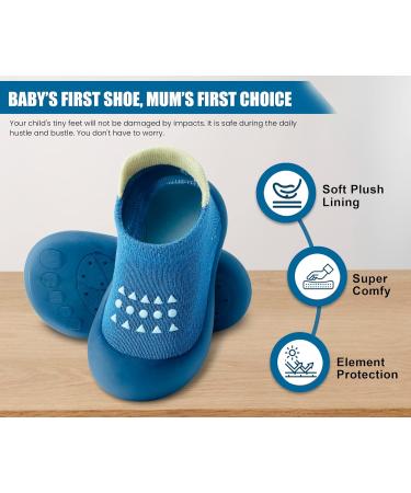 Dookeh Baby Shoes Non-Slip Soft Sole Sneakers 9-12 Months - Blue - Buy Online on GoSupps.com