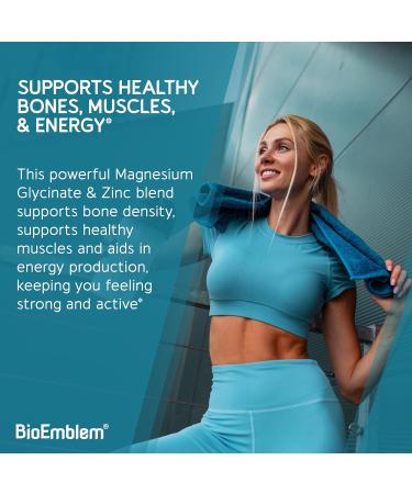 BioEmblem Magnesium Glycinate with Zinc and Vitamin B-Complex - Buy Online on GoSupps.com