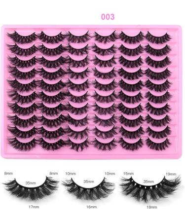 False Eyelashes 30 Pairs Of False Eyelashes Multi-layer Thick Eyelashes Daily False Eyelashes Reusable for Different Eye Makeup (Color : A Taille unique : 003) - Buy Online on GoSupps.com