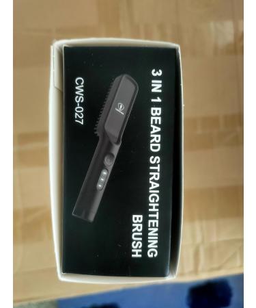 Ceenwes 3 in 1 Professional Beard Straightener with Beard Oil & Balm - Portable Hair Straightener Brush for Men & Women - Beard Straightening Comb Gift - Buy Online on GoSupps.com