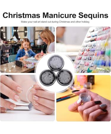 3 Boxes Christmas Nail Stickers Snowflake Nail Sequins Winter Stickers Calcomanias Para U as Nail Art Sticker for Nails Christmas Manicure Sequins Metal 3d Flash White Confetti - Buy Online on GoSupps.com