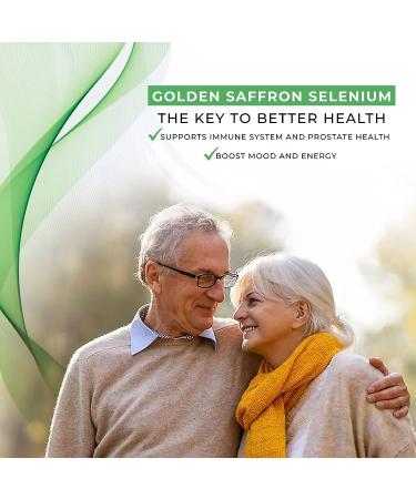 Golden Saffron Selenium 200mcg - Support Thyroid, Prostate Health - Non-GMO, Gluten-Free USA - Tasteless - Buy Online on GoSupps.com