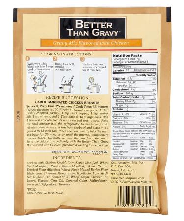 Better Than Gravy Chicken Gravy Mix 1.0 OZ (Pack of 6) - Delicious and Convenient - Buy Online on GoSupps.com